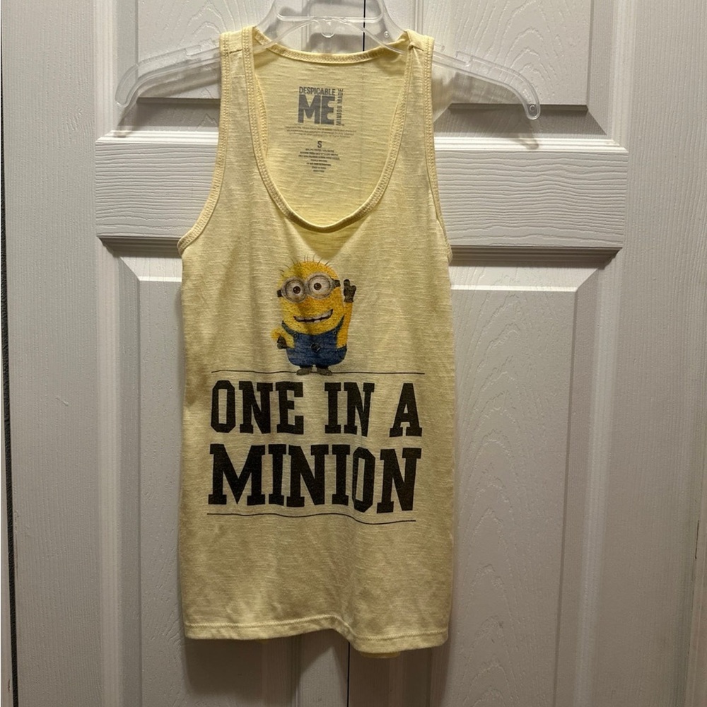Women’s size small Despicable Me yellow tank top